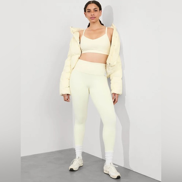 Athleta Other - Athleta Bra/Leggings Set in Glow (Butter Yellow) Size S